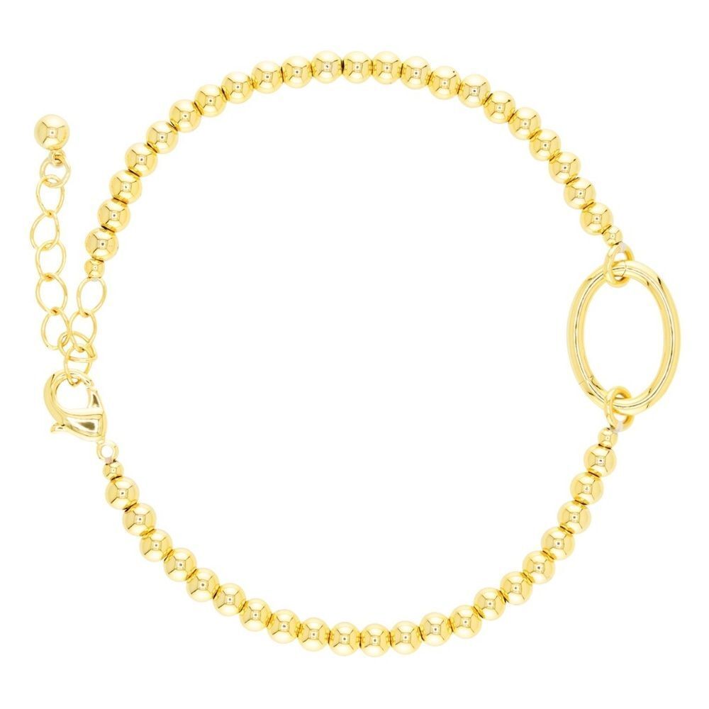 New Amanda Blu Gold Beaded Bracelet with Oval Accent - Women Jewelry